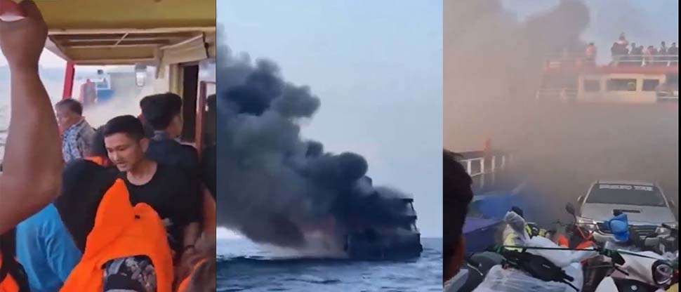 Ferry con 108 personas a bordo se incendia frente a una isla en Tailandia