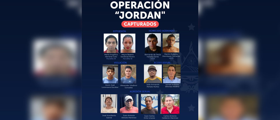 Operación Jordán deja varios sujetos capturados por varios hechos delictivos