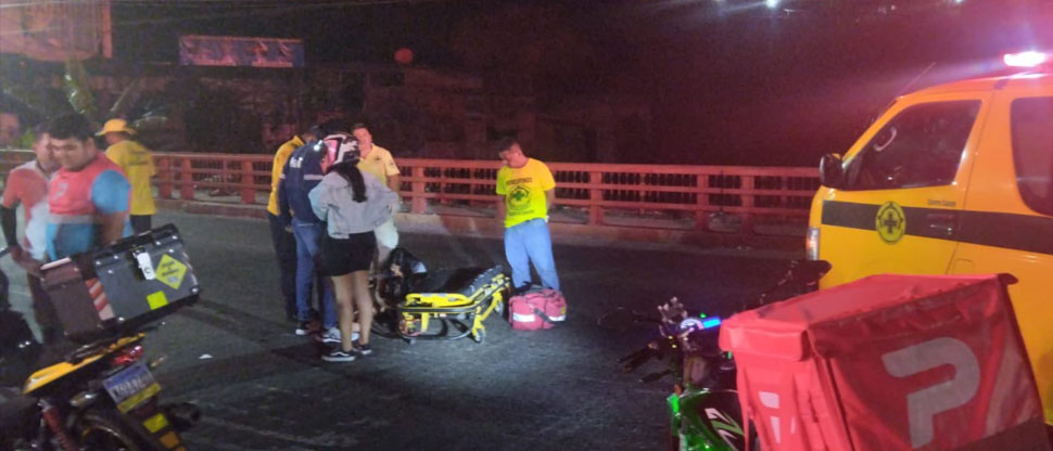 Joven motociclista se accidenta tras conducir en estado de ebriedad sobre bulevar del Ejército