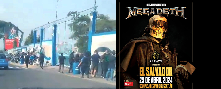 Este es el ambiente previo al concierto de Megadeth en el estadio Cuscatlán
