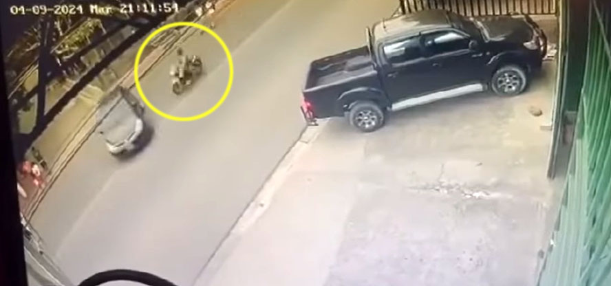 Cámara capta momento cuando conductor hace mala maniobra y provoca fuerte accidente
