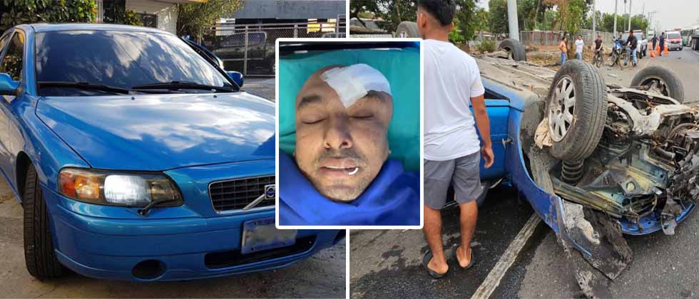 El antes y después del auto de Omar Angulo tras accidentarse esta mañana