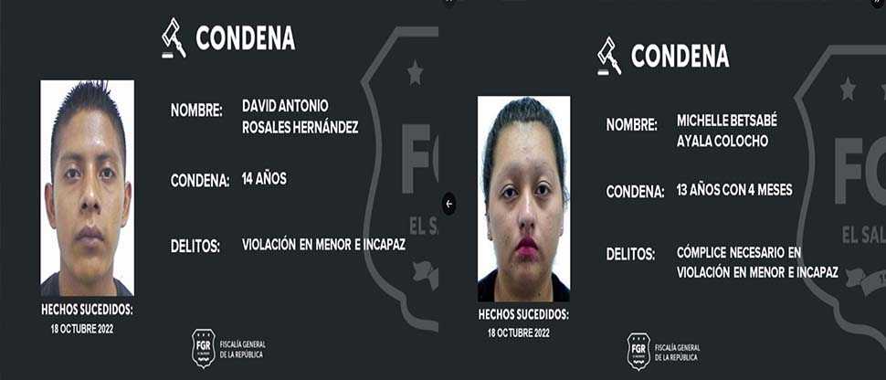 Condenan a pandilleros a 14 y 13 años de prisión por violar a una menor de edad