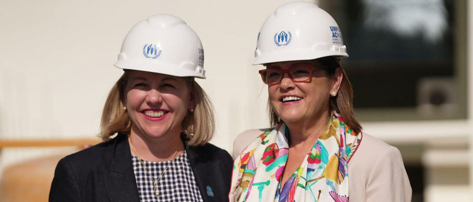 Colocan primera piedra para la construcción de las oficinas de la Comisión para la Determinación de la Condición de Personas Refugiadas