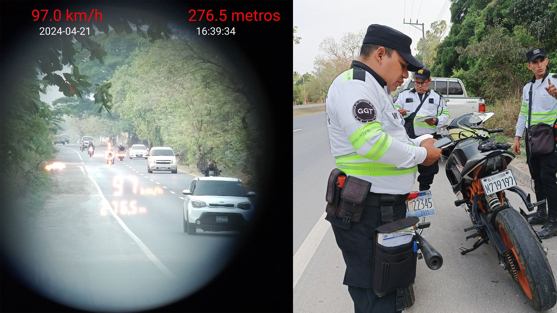 Sancionan a motociclista por exceder límites de velocidad en carretera