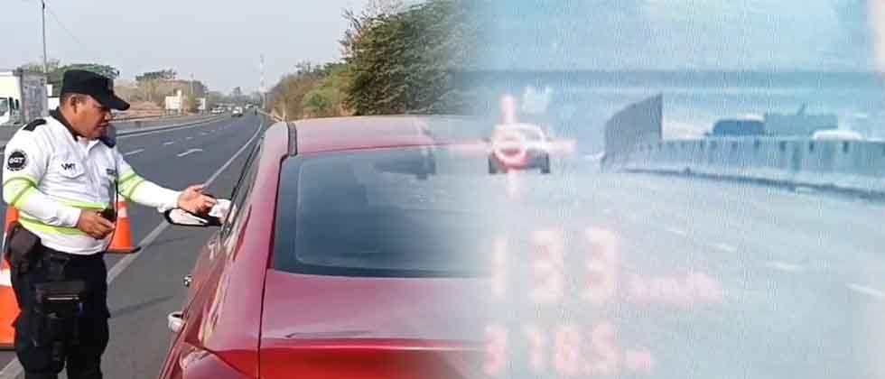 Multado: Conductor se molesta porque manejaba a 133 km/h