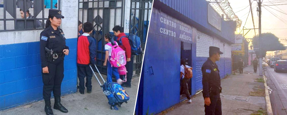 Agentes continúan garantizando la seguridad en Centros Escolares de todo el país