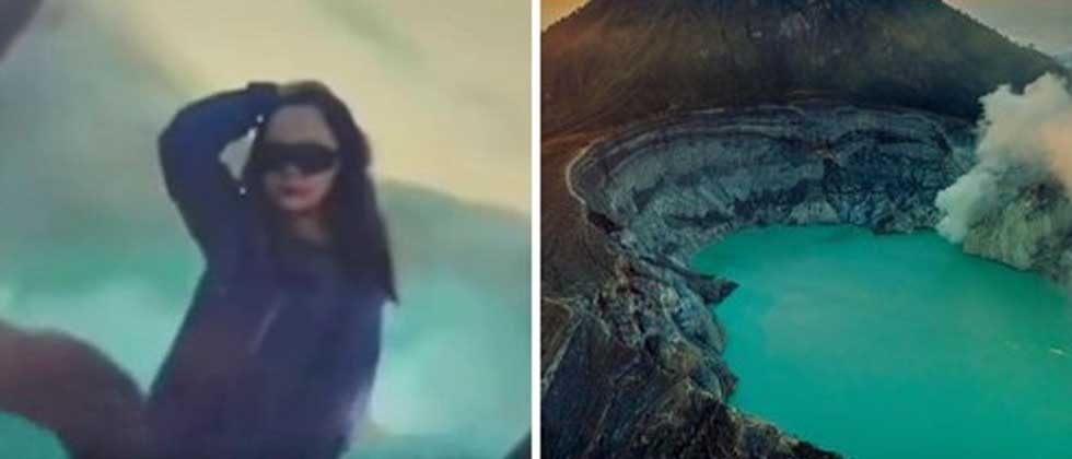 Mujer cae al cráter del volcán por tomarse una selfie
