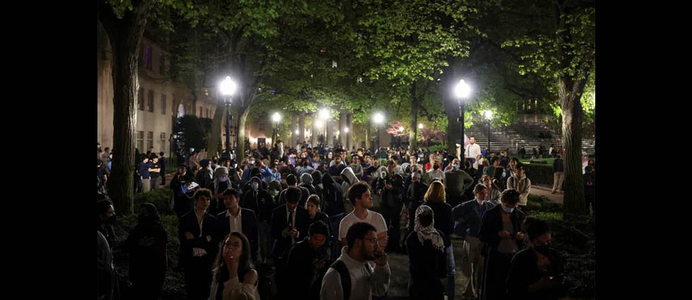 Protestas en universidad de Columbia a favor de Palestina dejan unos 300 detenidos