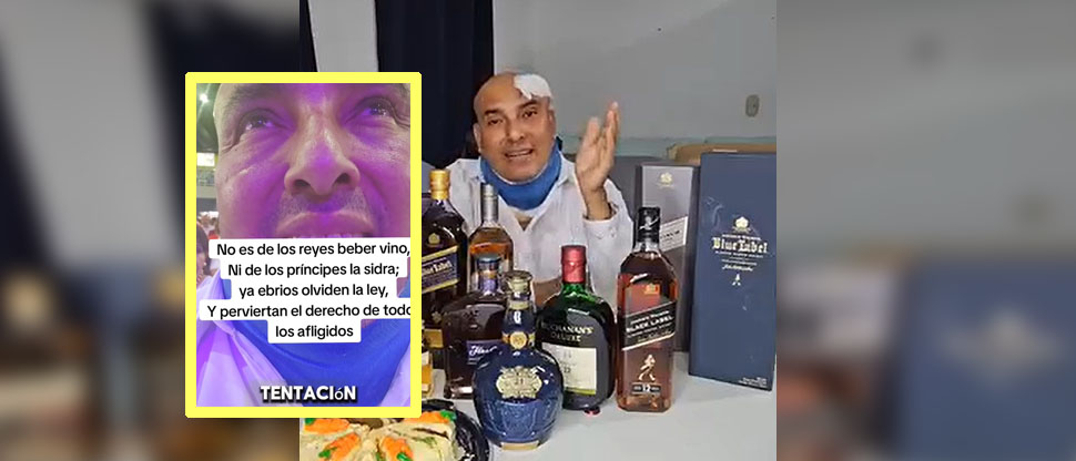 Omar Angulo dice que Dios le pidió que borre los videos donde sale con botellas de licor