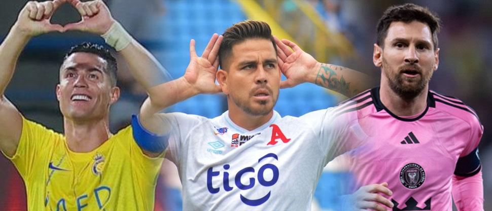 Fito Zelaya se codea con CR-7 y Messi en listado de 100 máximos goleadores en actividad