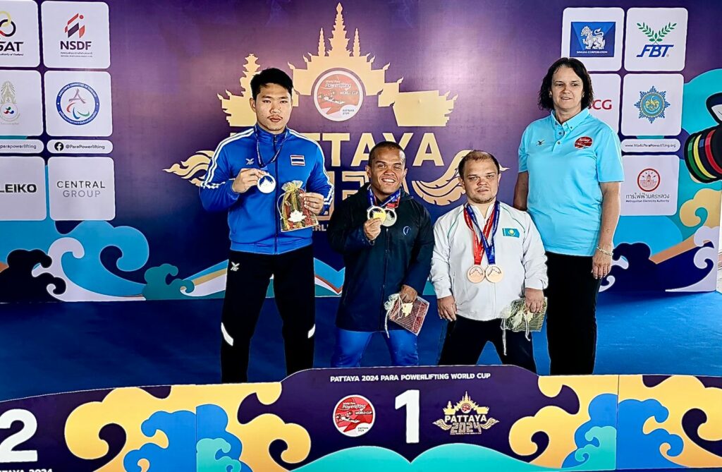 Herberth Aceituno se baña de oro y plata en Copa Mundial de Para Powerlifting en Tailandia