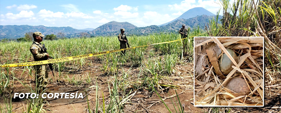 Localizan granadas en estado de abandono en una finca de Chalchuapa, Santa Ana