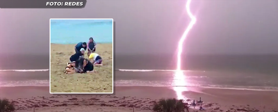 Tres niños fueron impactados por un rayo en una playa de Puerto Rico