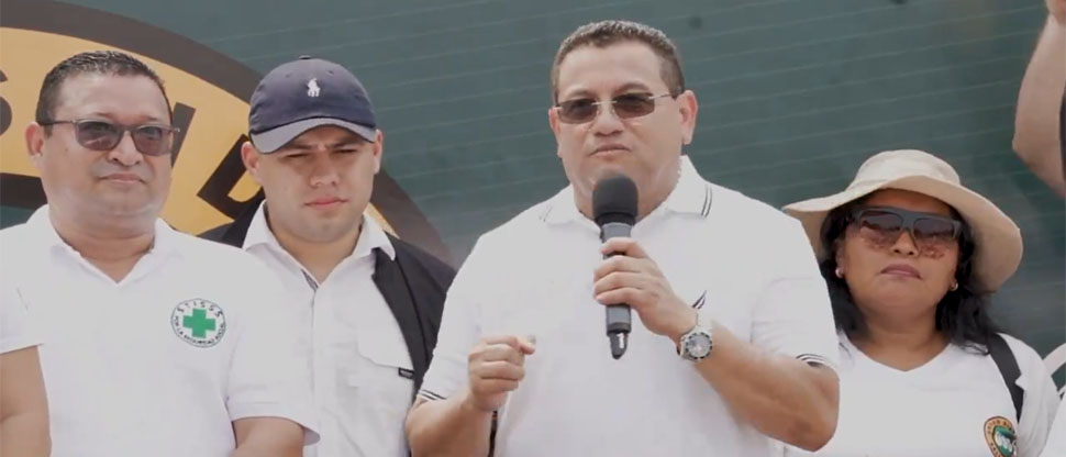 Ministro Rolando Castro saluda a la Unidad Sindical Salvadoreña en el Día del Trabajo