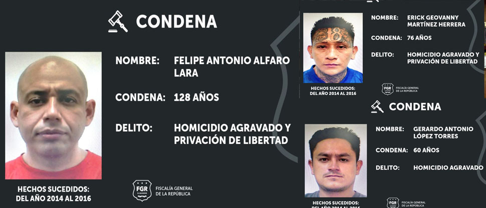Pandilleros de la 18 pasarán 128, 76 y 60 años en el CECOT