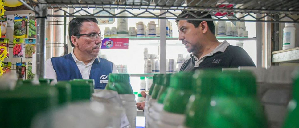 Defensoría del Consumidor realiza inspección de insumos agrícolas en san Miguel