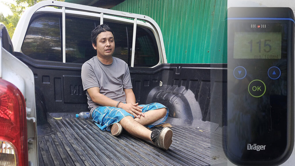 Sacado de circulación conductor peligroso en la zona oriental del país