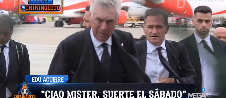 Edu Aguirre le desea suerte a los jugadores del Real Madrid previo a la final