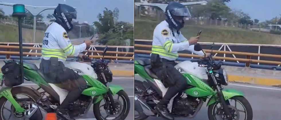 “Se lo clavaron”, gestor recibe esquela por usar el cel mientras conducía