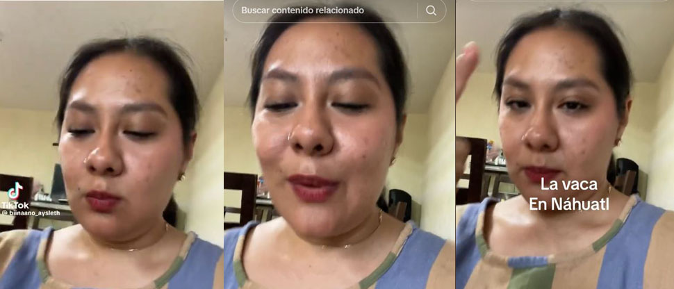 Mujer se vuelve viral al cantar la canción de «La vaca» en Nahuatl