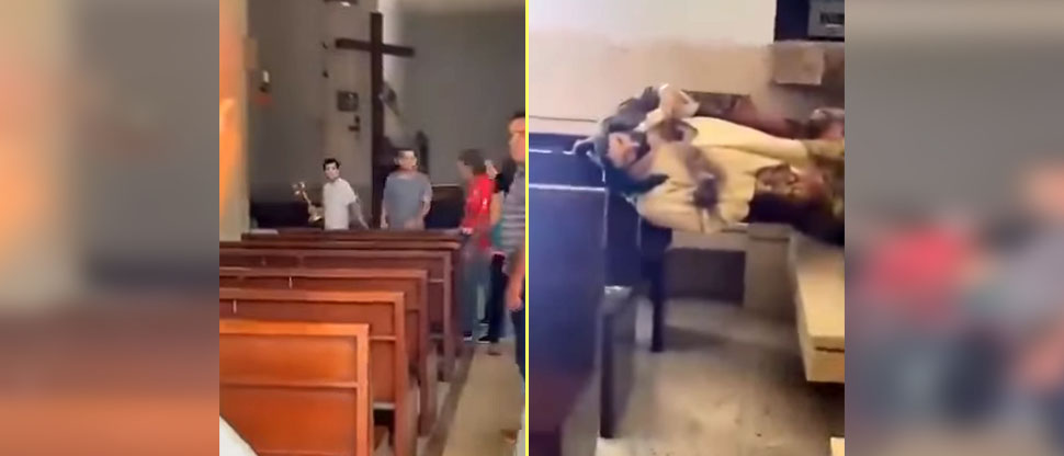 Entró a misa y destrozó figuras religiosas porque asegura que la “la Santa Muerte lo envió”