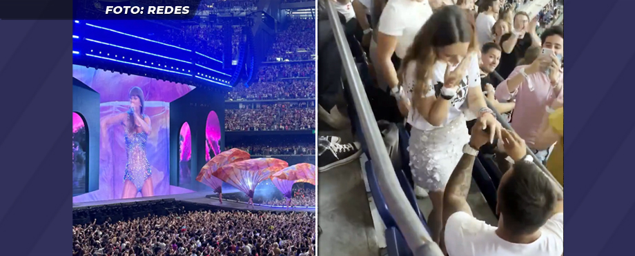 Joven le pide matrimonio a su novia en pleno concierto de Taylor Swift, en el Bernabéu de Madrid