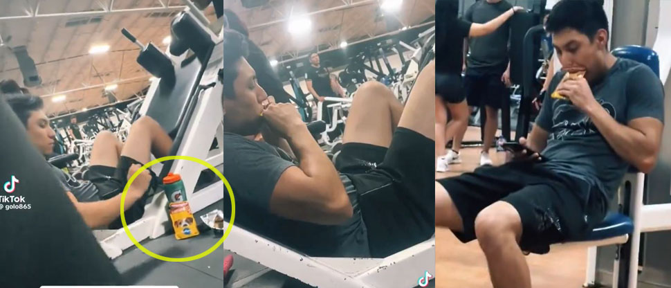 Captan a joven haciendo ejercicio y consumiendo comida para perros