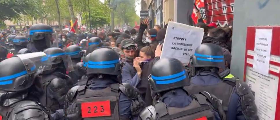 Policía en Paris socava protesta del día de los trabajadores