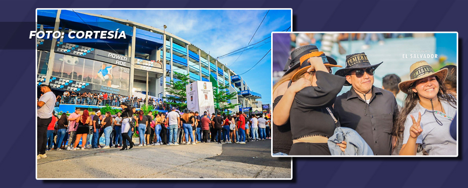 Este es el ambiente fuera del estadio Cuscatlán previo al concierto de Los Temerarios