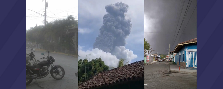 Reportan fuerte explosión del Volcán Concepción en la Isla Ometepe, Nicaragua