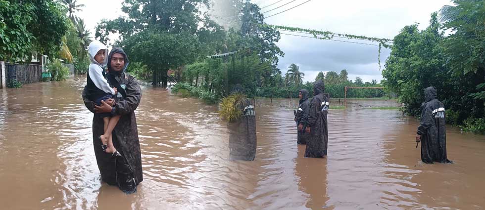 Marina Nacional apoya en la evacuación de 25 personas en Sonsonate