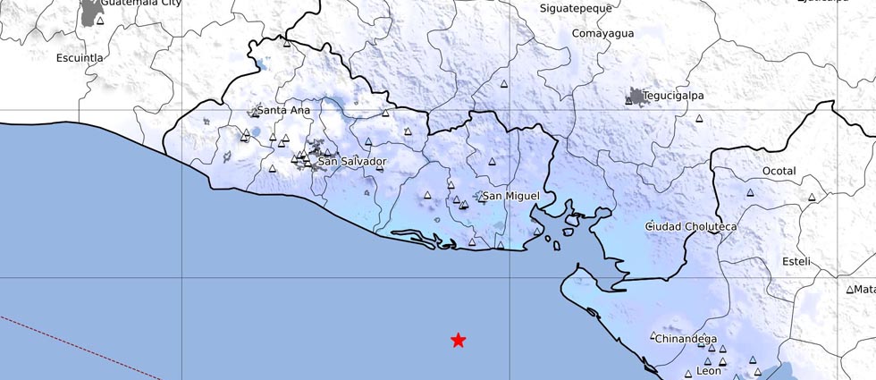 Sismo sacude gran parte de El Salvador al final de la tarde de este martes