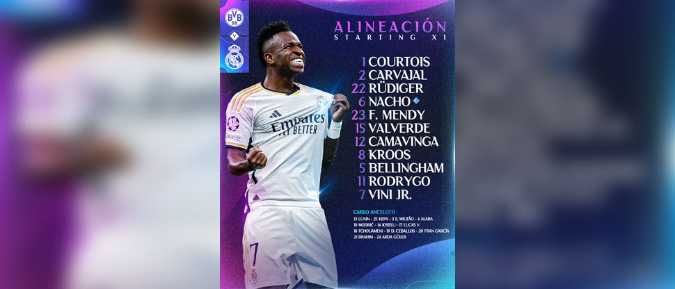 Se confirma el 11 titular del campeón de España para disputar la final de la UCL