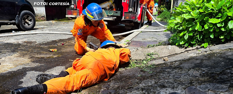 Héroes: Bomberos rescatan con vida a perrito que quedó atrapado en un tragante