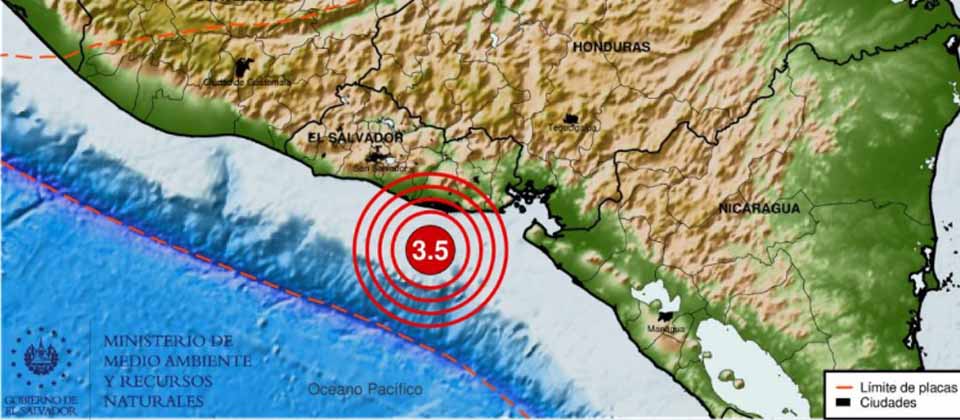 Reportan sismo en las playas de Usulután este jueves