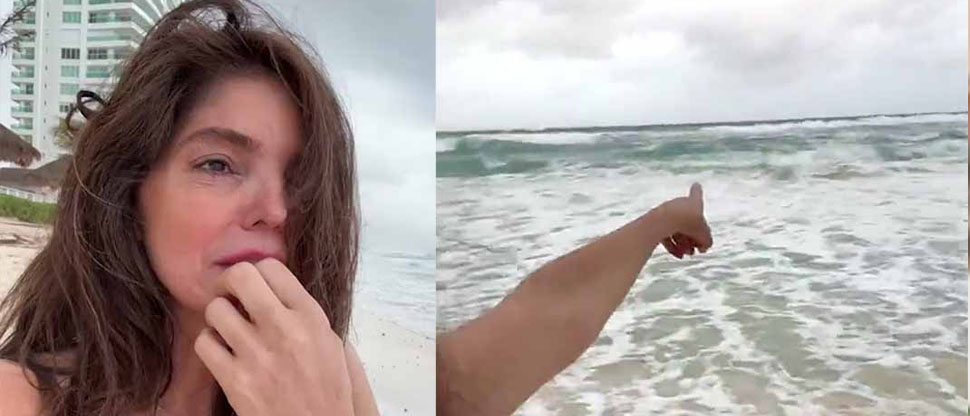 Ana Bárbara casi se ahoga por irse a Cancún con un mal clima