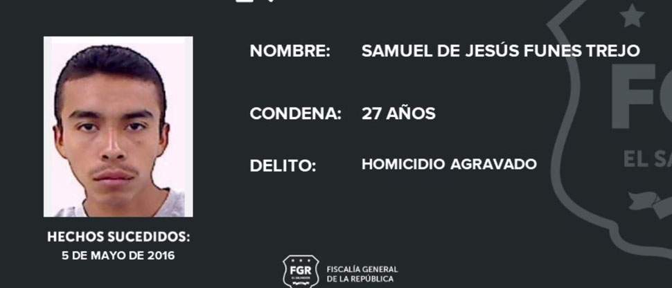 Pandillero le quitó la vida a una persona y por ello pasará 27 años tras las rejas del CECOT