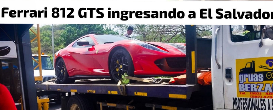 Captan impresionante Ferrari 812 GTS ingresando a El Salvador