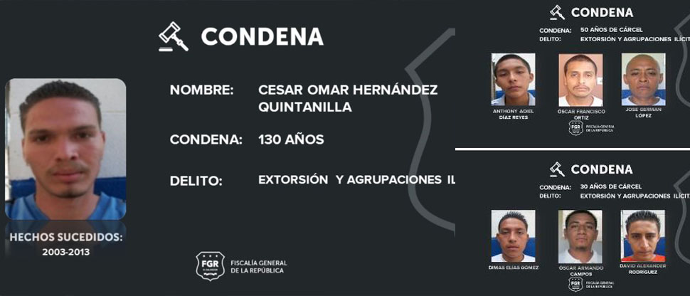 Directo al CECOT 8 pandilleros por extorsionar a comerciantes en San Miguel