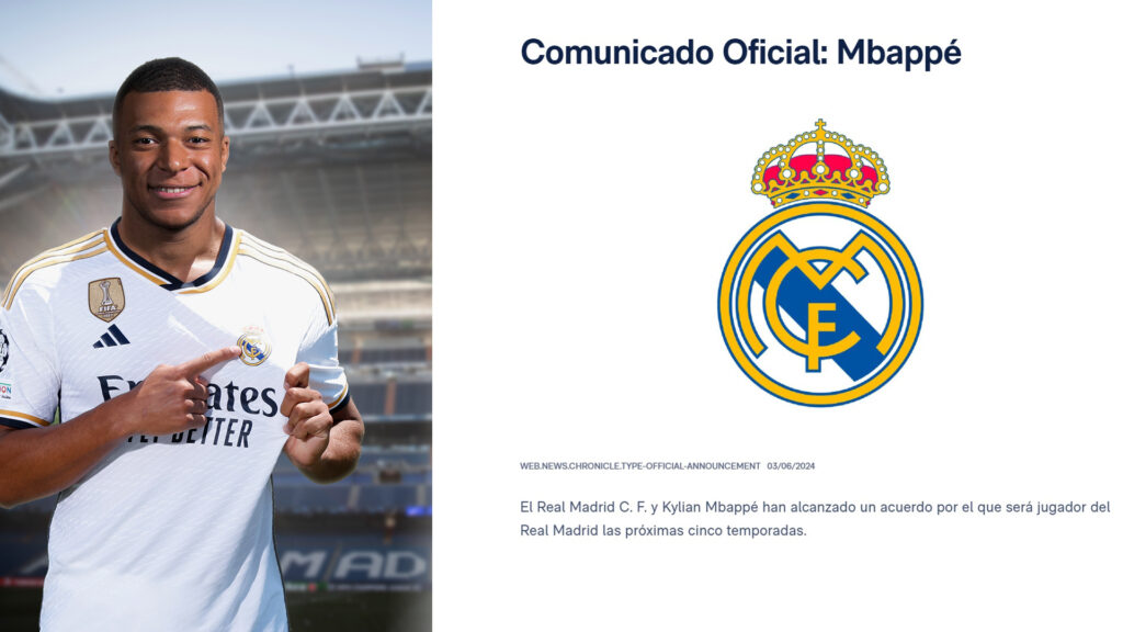 ¡ES OFICIAL!: Real Madrid anuncia fichaje de Kylian Mbappé por las próximas 5 temporadas