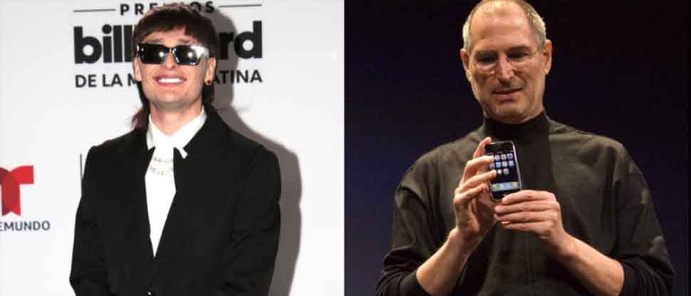 Peso Pluma envía mensaje a Steve Jobs, sin recordar que ya falleció