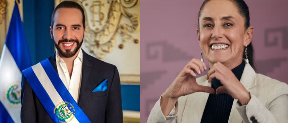 Presidenta electa de México sostiene llamada con presidente reelecto Nayib Bukele