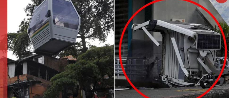 COLOMBIA: Un fallecido y 20 heridos dejó el desplome de una góndola del teleférico de Medellín