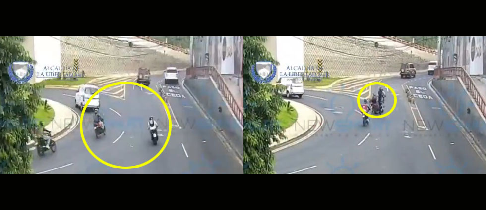 Conductores irrespetan señal y acaban sobre el asfalto tras accidente