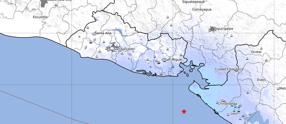 Sismo en Nicaragua también sacude parte de El Salvador esta tarde de sábado