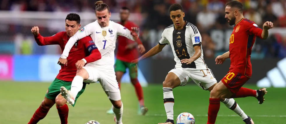 A esta hora juegan mañana España vs Alemania y Portugal vs Francia