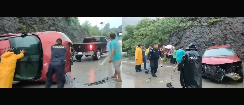 Hombre resulta ileso de milagro tras fuerte accidente en La Libertad