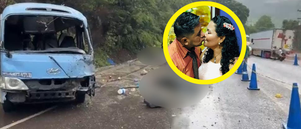 HONDURAS: pastora evangélica que apenas se casó anteayer fallece en vuelco de microbús