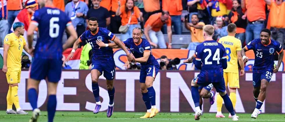 Países Bajos aplasta a Rumania y avanza a los cuartos de final de la Eurocopa
